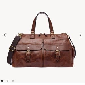 Fossil leather “Miles” duffle bag
